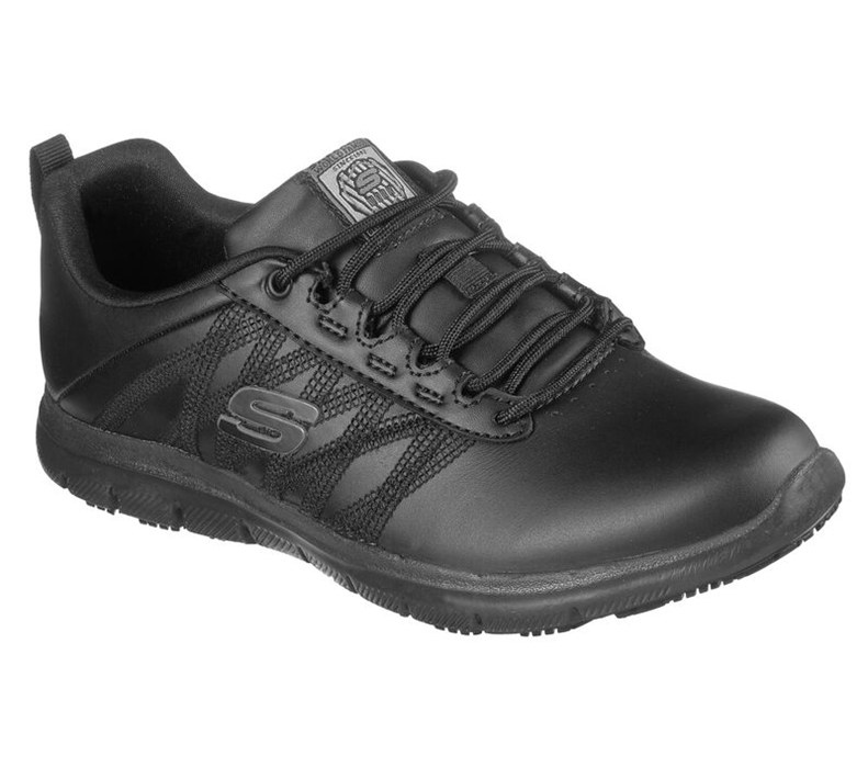 Skechers Dam Svarta Snörskor - Work Relaxed Fit: Ghenter - Follans Sr - Sverige (ODWZG-0542)